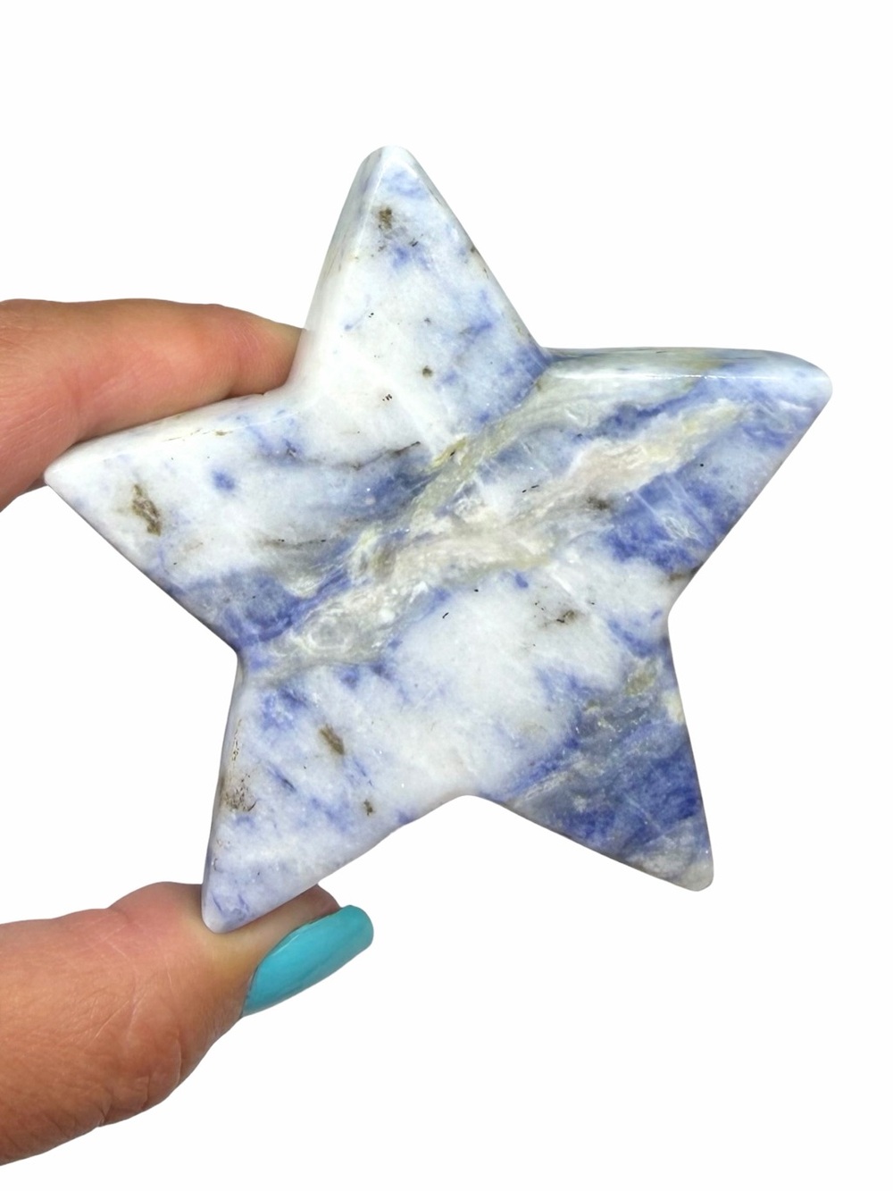 Blue Opal Star Natural Stone Crystal Figurine Home Office Decor Celestial Gift